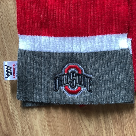 Unisex Ohio State University Fan Favorite Buckeye Woven Scarf - Picture 2 of 4